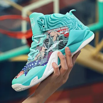 

Unisex Mens Basketball Shoe Anti Slip Men High Top Basketball Shoes Comfortable Athletic Womens Shoes Brand Sport Men Shoes