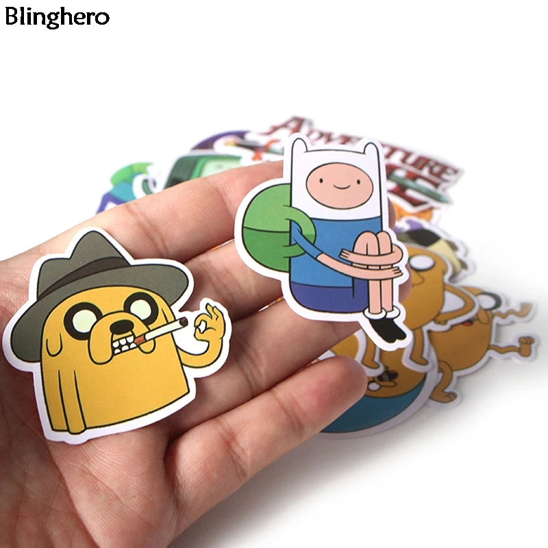 10 компл./лот Blinghero из мультфильма «Время приключений» наклейки 16 шт./компл. мультфильм декоративные настенные наклейки милые надписи, послужат прекрасным подарком для друзей BH0116