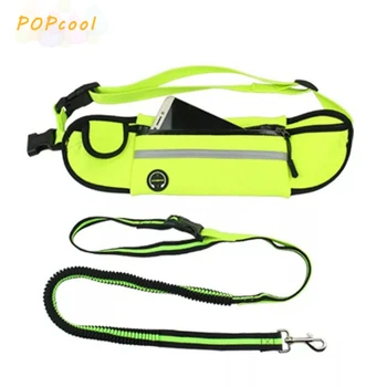 

Dog Leads Harnesses Waist Waterproof Pockets Running Jogging Dog Leashes Chain for Large Dogs Puppy Traction Rope Pet Supplies