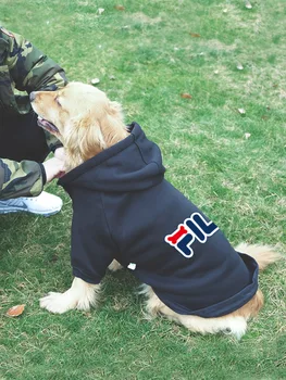 

Dog Sweatshirt Cute Black Hooded Letter Tshirt For Large Dog Pets Autumn Winter Clothes Big Dog Hoodies