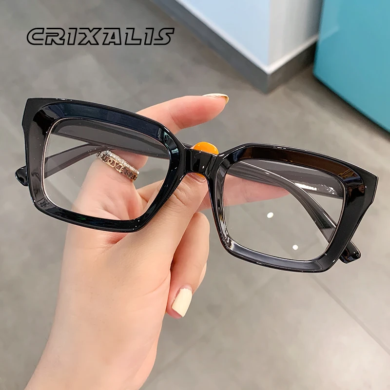 

CRIXALIS Rcetangle Reading Glasses For Women Luxury Designer Eyeglass Frames Ladies Vintage Blue Light Spectacles Female ​UV400