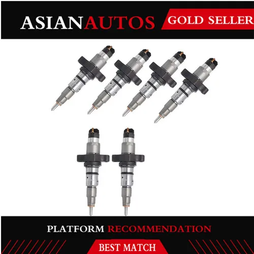 

[ Set of 6PCS ] 100% Tested Common Rail Fuel Injector 5135790AC 0986435505 For Dodge Cummins 5.9L Diesel 325H - Remanufactured