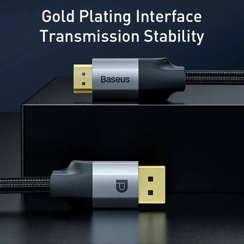 Кабель переходник Baseus DP в HDMI кабель 4K штырь с DisplayPort на для проектора PS4 ПК