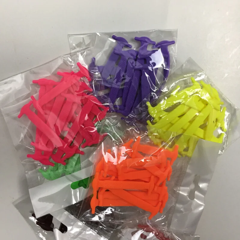 Cordones elásticos de silicona para niños y adultos, cordón de zapato rápido para mujeres, sin cordones, especial, 16 unids/lote