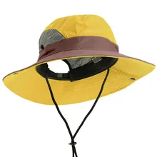 Повседневная Кепка для рыбалки, полиэстер, регулируемая, для альпинизма, для мужчин и женщин, сетчатая, для путешествий, для активного отдыха, кемпинга, летняя, Панама, дышащая