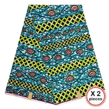 Африканская восковая ткань с принтом Анкара для шитья Анкара африканская ткань 12 ярдов Нигерия хлопок Гана ткань для платья 91013