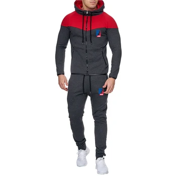 

Men New Sets Tracksuit Hooded+PantS Suits Sweatshirt Drawstring Outfit Sportswear Male Pullover 2 Piece Set Casual Sportsuit