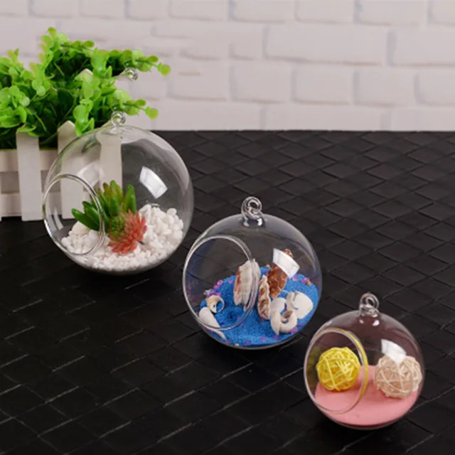 1Pc 8/10 Cm Tiszta Függő Golyó Üveggyertyatartó Tealight Globes Terrárium Esküvői Gyertya Váza Otthoni Bár Dekoráció - Image 3