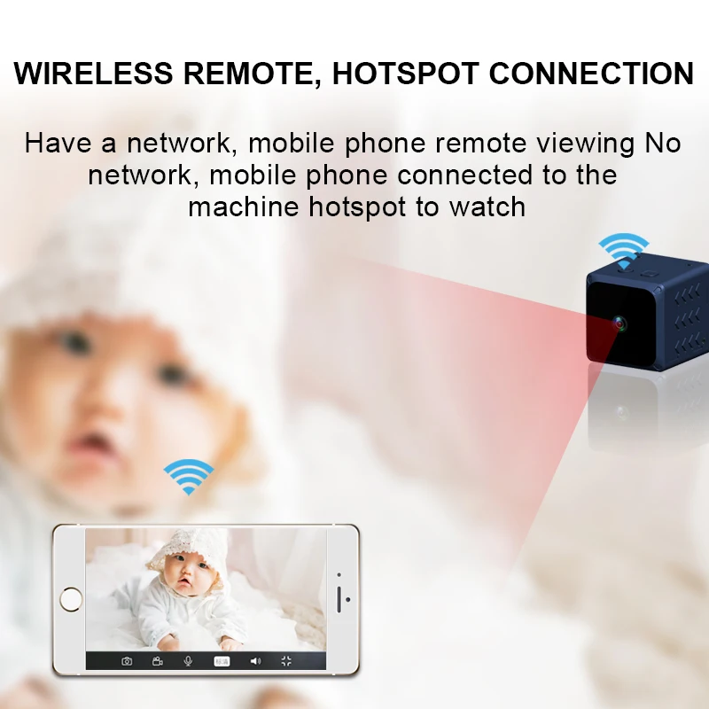 WD5 Mini Wifi Camera IP Home Security HD 1080P DVR Night Vision Remote Camera Smart Alarm Cloud Storage