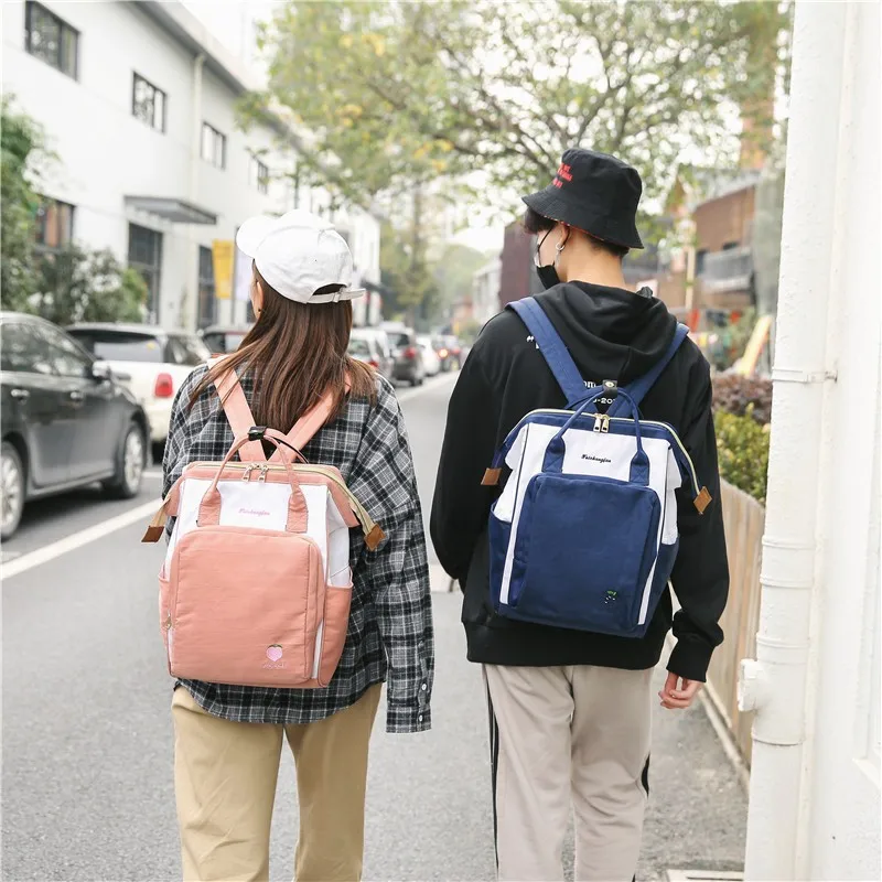 

Academic style color matching bag new leisure art backpack