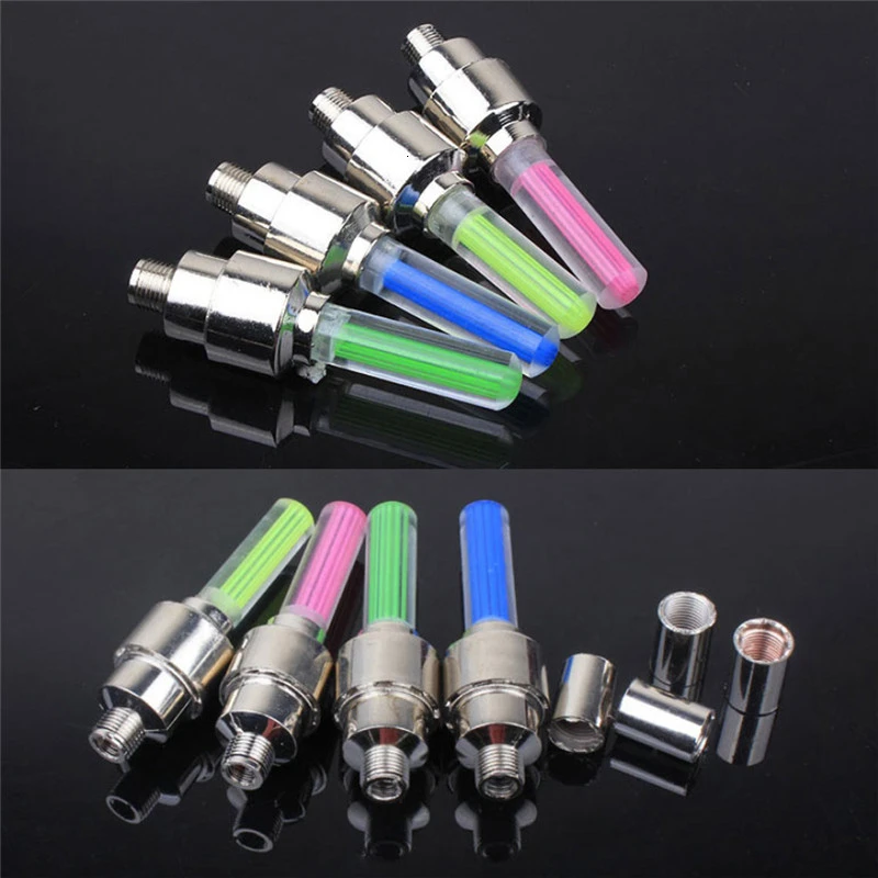 2 шт. светодиодный велосипед колеса огни с батареей шины колпачки клапана