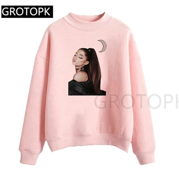 

Autumn Ariana Grande Popular Gothic Hooded For Women Harajuku Funny Korean Style Tops Camiseta Mujer
