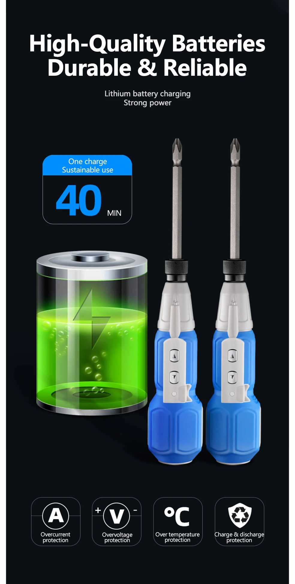 Smart Rechargeable Power Screw Driver Kit