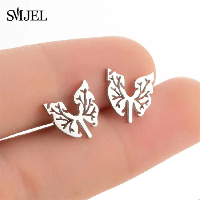 Punk Stainless Steel Earrings for Women Fashion Jewelry 2021 Lighter Compass Expression Lung Rocket Earring Weird Christmas Gift 441