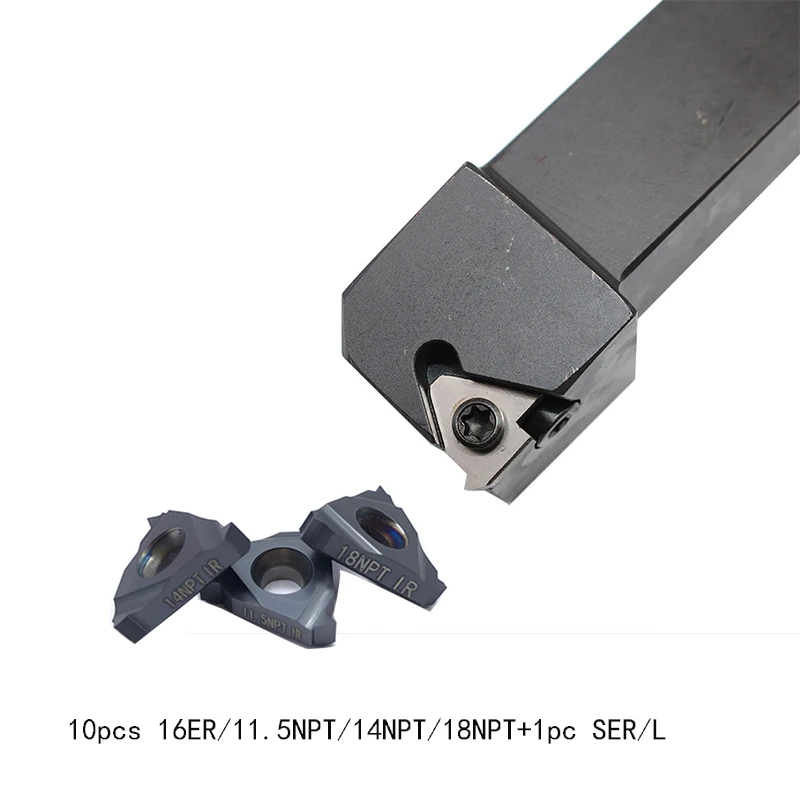 

16ER 11.5NPT 14NPT 18NPT CARMEX Thread Turning Tool and 1PC SER2020K16 SER1616H16 SER2525M16 turning holder Mechanical