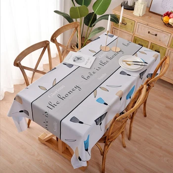 

Tablecloth Waterproof, Oilproof, Anti-scald Disposable Tablecloth Rectangular Nordic High-end Coffee Table PVC Tablecloth