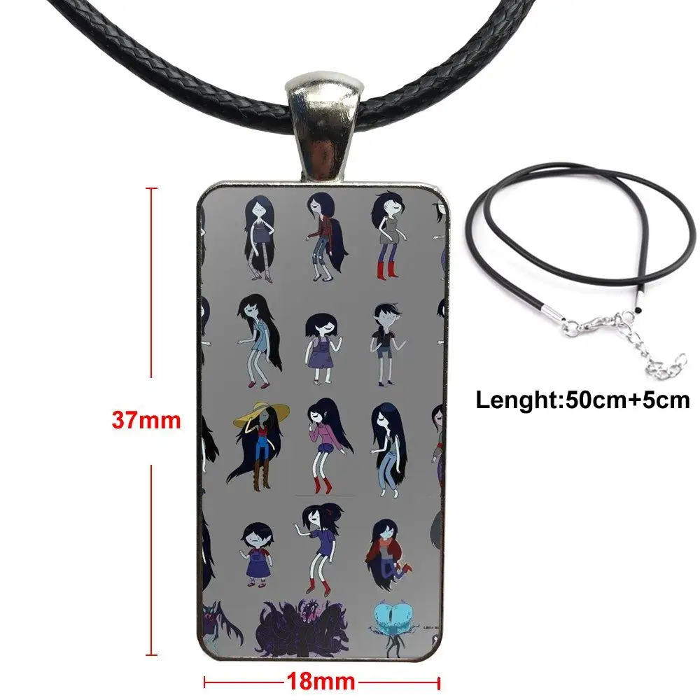 Funny Adventure Time Marceline Steel Color Glass Cabochon With Rectangle  Shaped Pendant Choker Necklace For Women Men - AliExpress