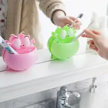 Лягушки милые Мультяшные домашние ванная комната настенная подставка для зубных щеток крепление присоска подставка для зубной пасты стойка зубная щетка для детей