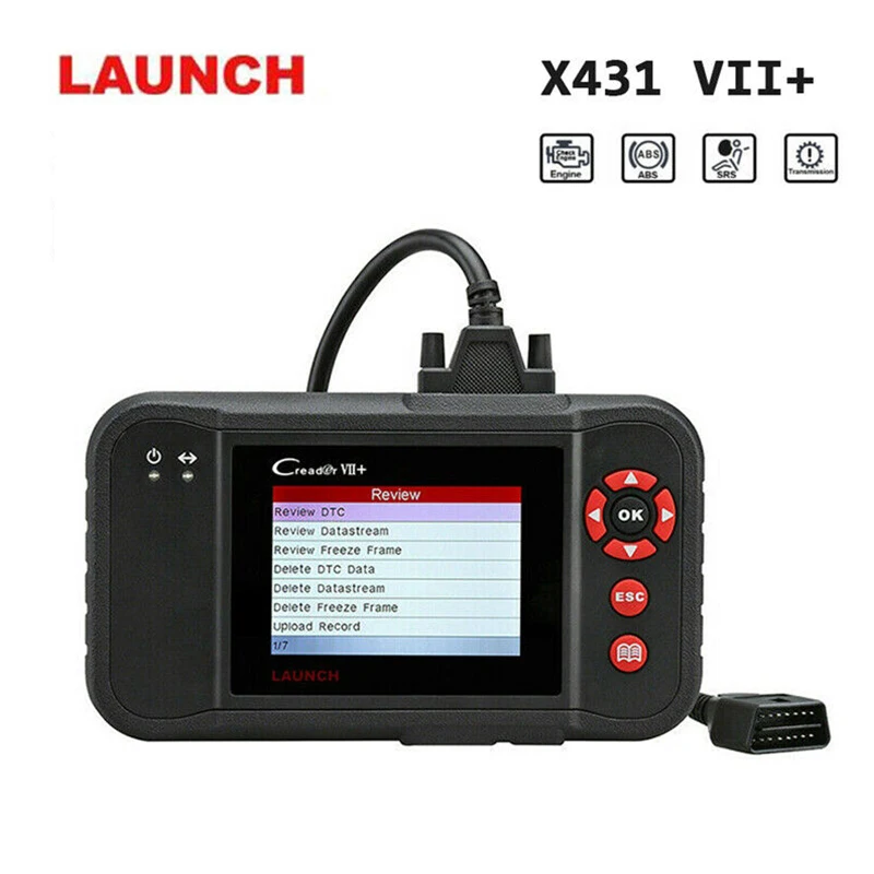 LAUNCH X431 OBDII диагностический инструмент CRP123 VII + OBD2 сканер odb2 считыватель кодов для