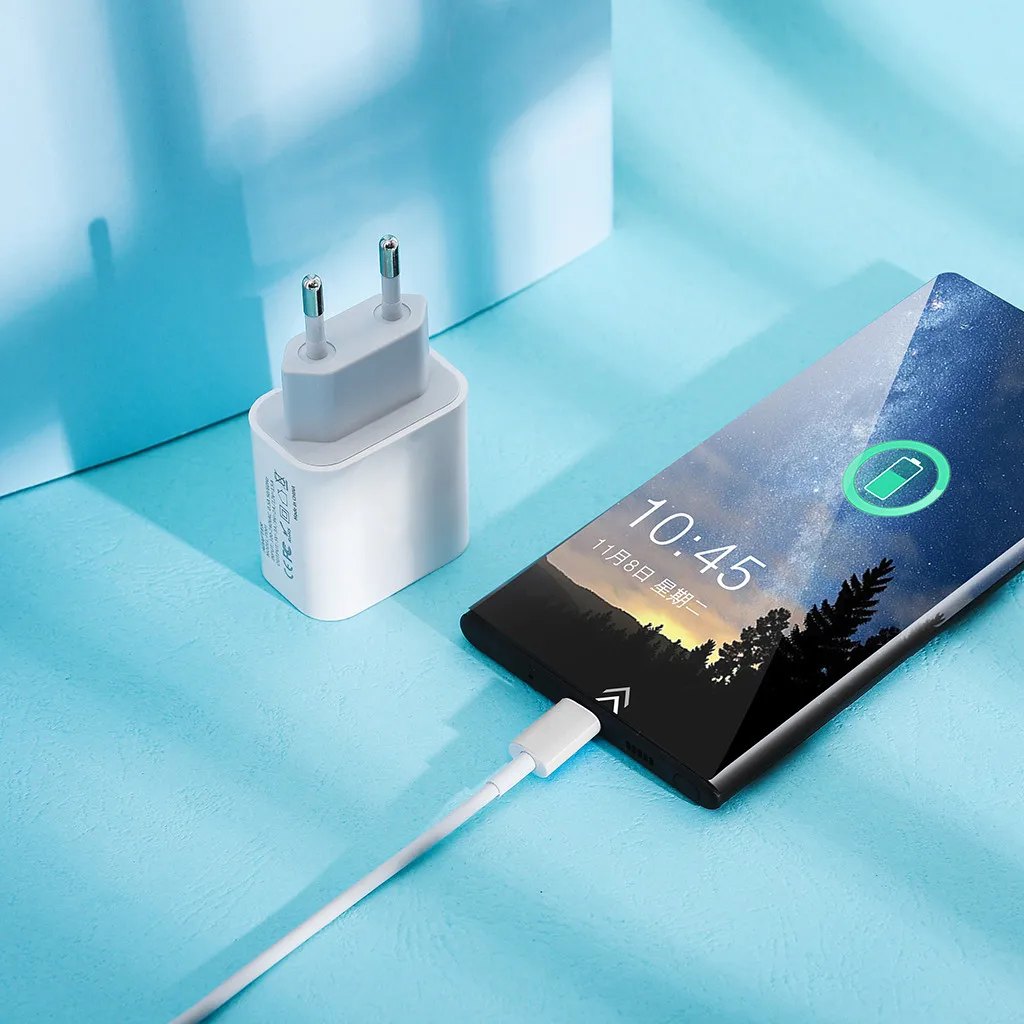 18 Вт USB-C зарядное устройство для iPhone 11 Pro X Xs EU/US power PD зарядное устройство 18 Вт адаптер с кабелем типа C USB быстрое зарядное устройство источник питания