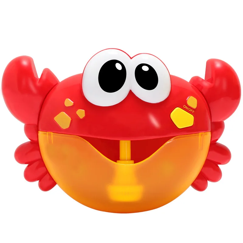 Дропшиппинг пузырчатая машина крабы лягушка музыка детская игрушка для ванной мыло автоматическое устройство для мыльных пузырей детская игрушка для ванной для детей - Цвет: red no box