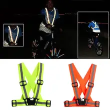 Высокая видимость, унисекс, уличная Светоотражающая эластичность, Прямая поставка, безопасная одежда, уличная спортивная жилетка, велосипедная жилетка для Ru E0V5