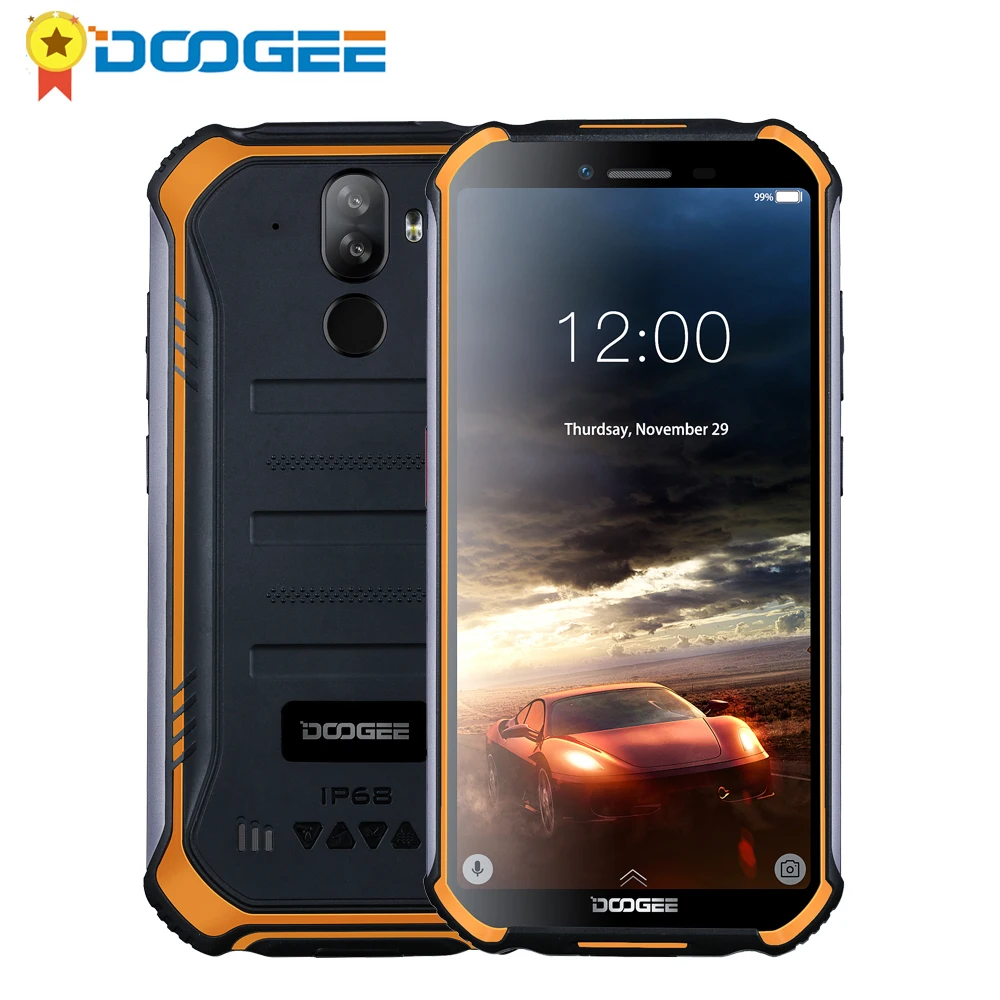 IP68 DOOGEE S40 Lite 2 ГБ 16 Android 9 0 прочный мобильный телефон NFC 4650 мАч четырехъядерный 5