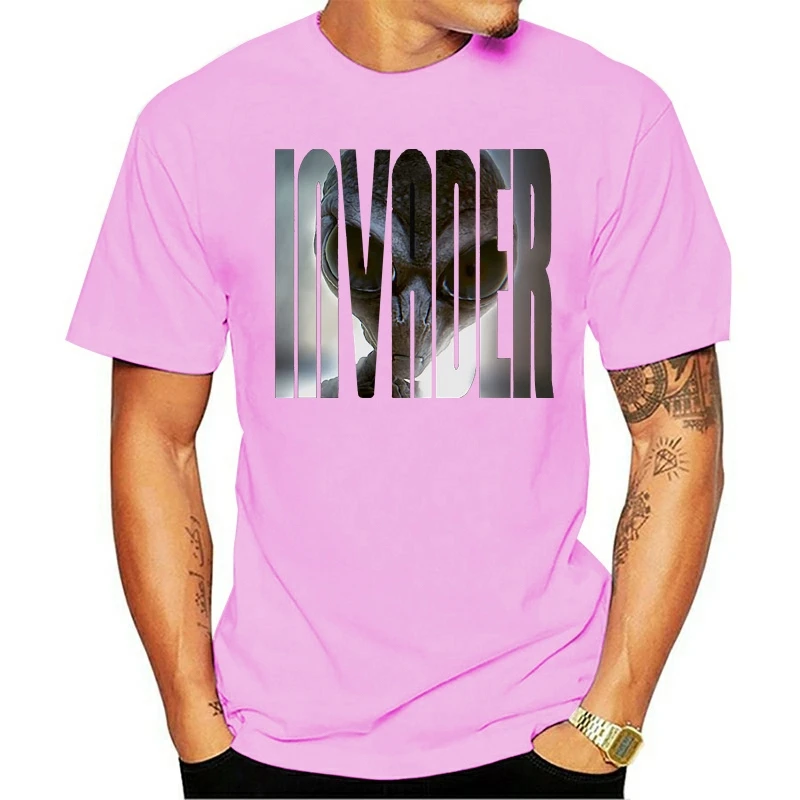 

t shirt Gray Alien Invader - Ufo Majestic 12 Grey Area 51 Tr3B Blue Book Fashion Brand Slim Graphic Tees Shirt