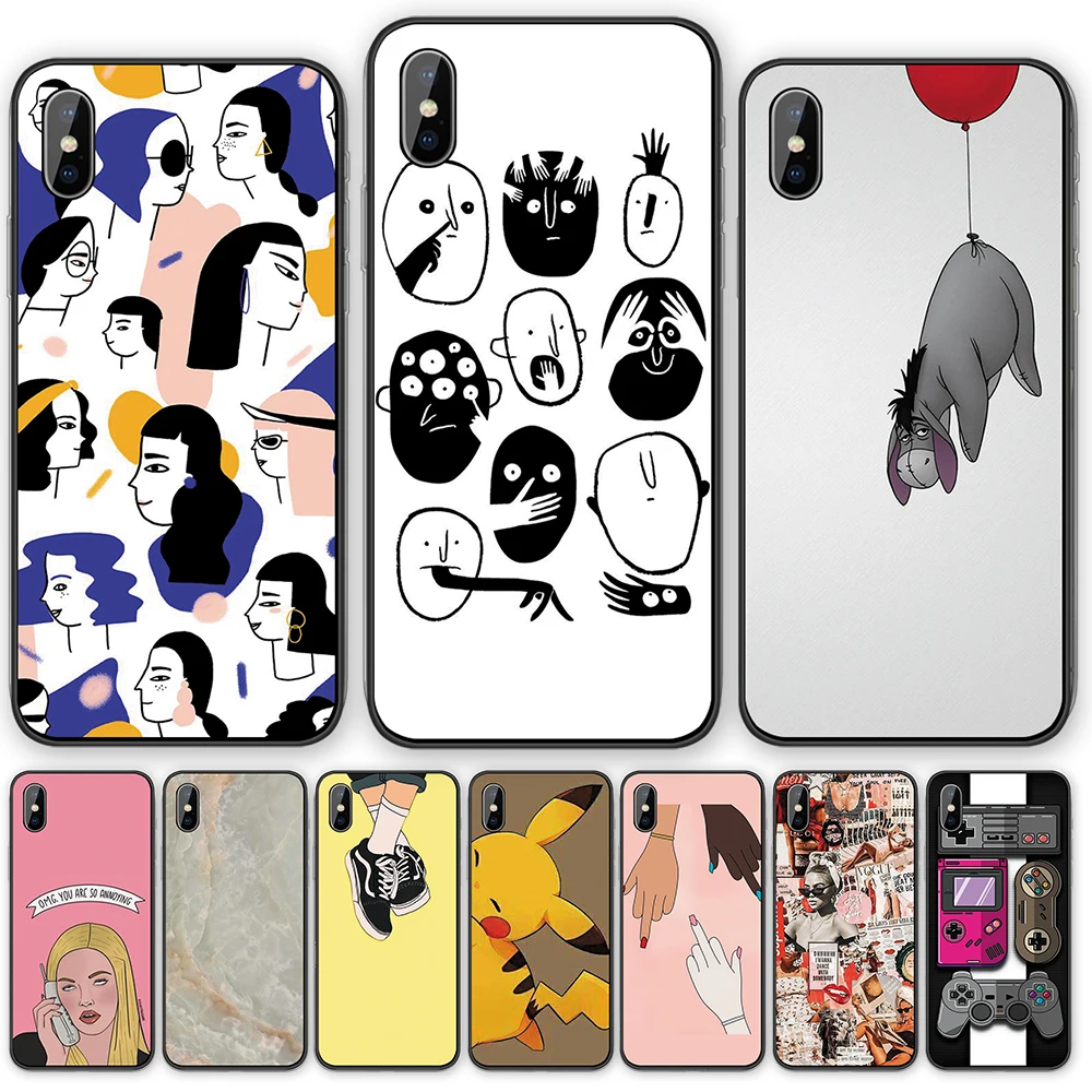 

Cute Cartoon Cover Silicone TPU Phone Case For iphone 6 6S 7 8 plus Flower Animals soft back Phone Case For iphone 6 6S 7 8 plus