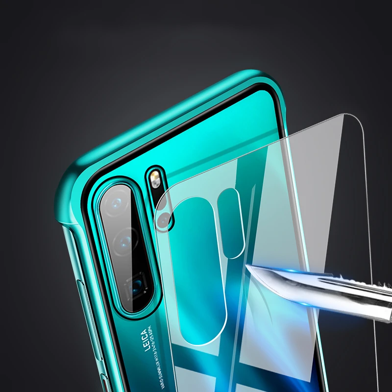 OMEVE металлический бампер чехол для huawei P30 Pro чехол противоударный чехол из закаленного стекла для huawei P30 бескаркасные прозрачные чехлы для телефона оболочка