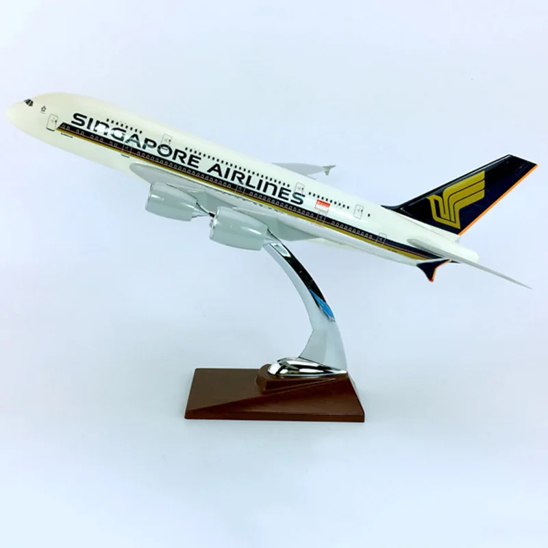 36 см статический самолет 1:200 Airbus A380-800 модель Сингапур авиация шасси W база сплава самолет коллекционные игрушечные самолеты