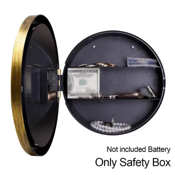 

Secret Safety Box Vintage Jewelry Watch Cash Pointer Clock Retro Wall Hanging Security Office Home Storage
