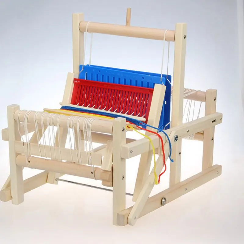 

Kids Weaving Loom Kit Wooden Hand Knitting Machine for Beginners Children