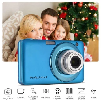 

24MP Photo Video Face Detection High Definition Kids Anti-shake Portable Optical Zoom Compact Digital Camera Colorful