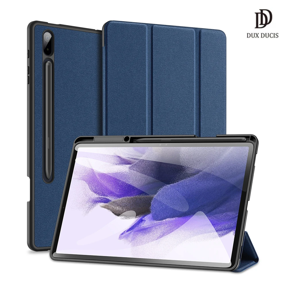 Funda Per Tab S7 Fe Custodia A Tre Ante In Pelle Flip Smart Sleep Tablet Custodia Per Matita Custodia Per Samsung Tab S7 Fe S7 + Dux Ducis