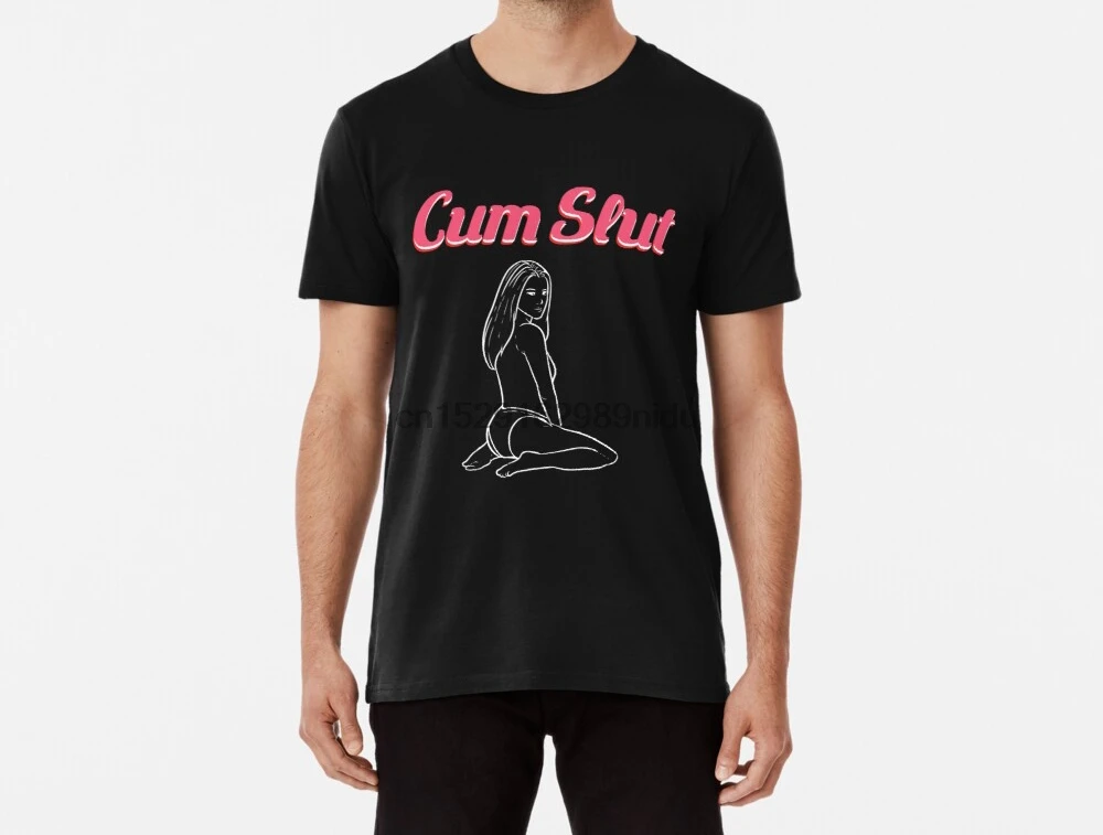 Мужская забавная футболка Cum Slut взрослый Humor tshirs Женская (3) | одежда