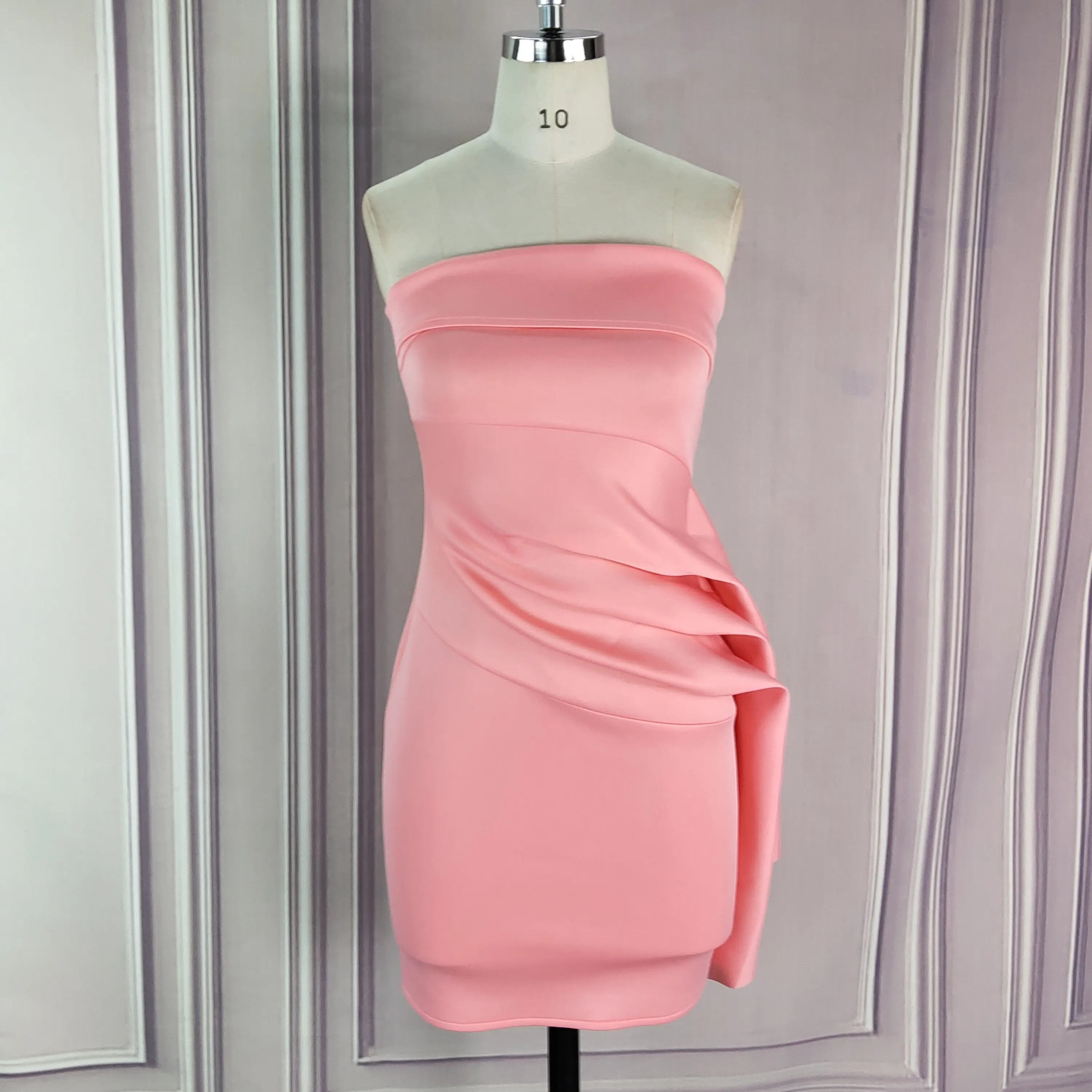 

Sexy Tube Tops Dress Bodycon Ruffles Event Celebrate Evening Party Wear Sheath Package Hip Club Night Out Plus Size Lady Fashion