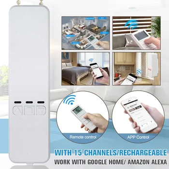 

WIFI Tuya Smart Chain Curtain Motor Alexa/Google Control Roller Blinds Motor By MOBILE/REMOTE Control Curtain builti in battery