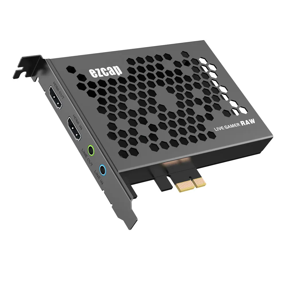 EzCAP324 PCI-E видеозахват для windows и mac os 4Kp60 HDR 1080p240 1440p144 HDMI вход прохождение. |