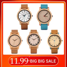 

BOBO BIRD Men's watch Promotion Ladies Watch Clearance Sale Price Leather Strap Quartz Wristwatches Custom Logo Dropshippping