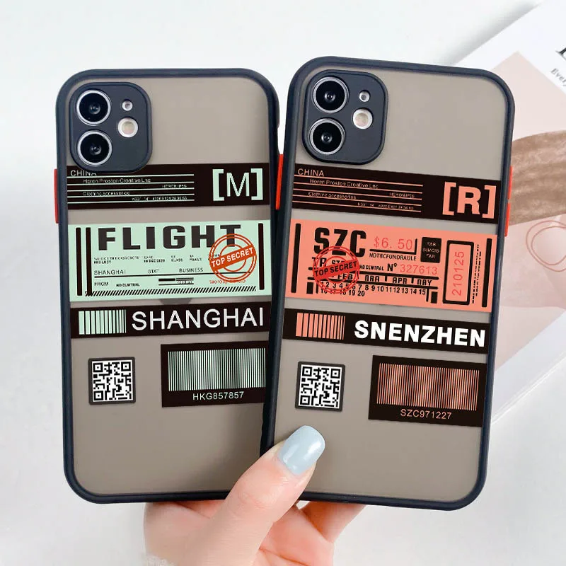 Case For iPhone 11 iPhone Cases XR Hard Fundas Apple 13 12 Pro Max Mini 7 8 6S 6 Plus X XS Max 12Pro Len Protection Phone Covers