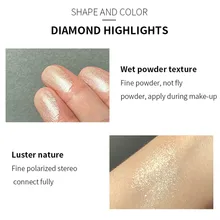 Алмазный хайлайтер прессованная пудра осветляет цвет кожи водонепроницаемый стойкий Блестящий мерцающий контурный порошок