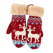 Детские перчатки с рисунком оленя из мультфильма; теплые плотные варежки; перчатки для катания на лыжах; ветрозащитные перчатки; Детские Зимние варежки; Guantes Nina