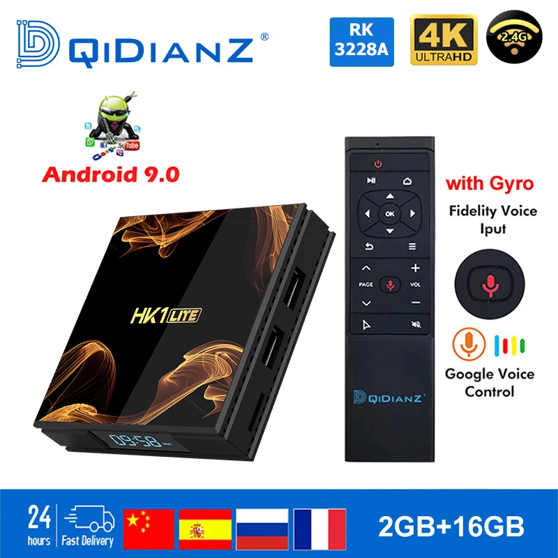 

Android 9.0 Smart TV BOX hk1LITE Netflix Media Play Store Free App Set top BOX PK HK1MAX H96 a95x