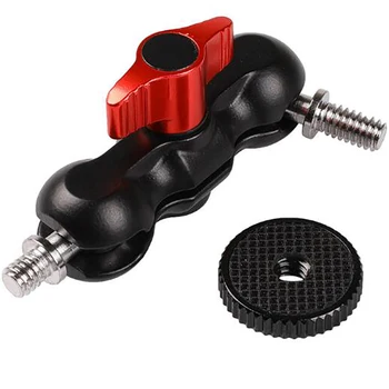 

Double Ball Head Shoe Mount Adapter Magic Arm 1/4" Screw Portable GPS Phone LCD Monitor DV Video Light DSLR SLR Camera