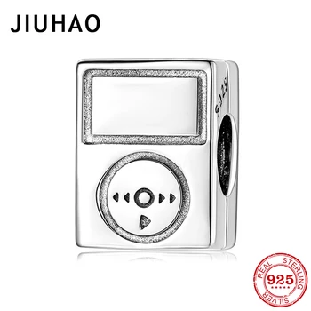 

925 Sterling Silver lovely music player beads womens accessories Fit Original European Charms Bracelet Jewelry making