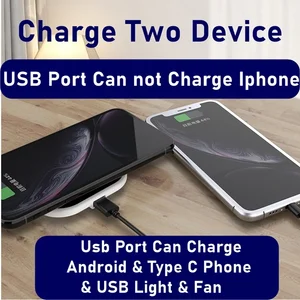 Image 5 - 10W universel Qi chargeur rapide sans fil lumière LED USB charge rapide pour iphone X XS 8 XR 11 Pro Max Samsung S20 S10 S9 Note 10 
