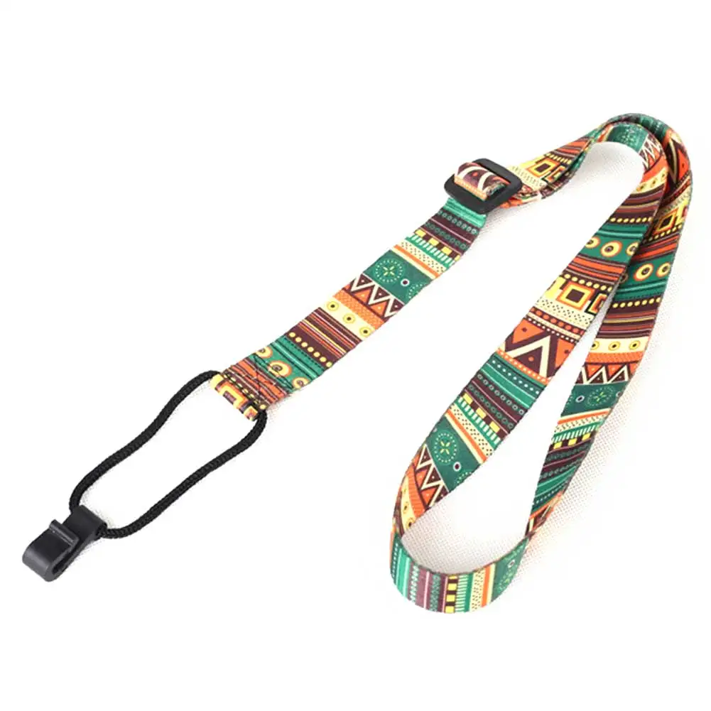 

Ethnic Style Colorful Ukulele Strap Thermal Transfer Ribbon Durable Little Guitar Belt