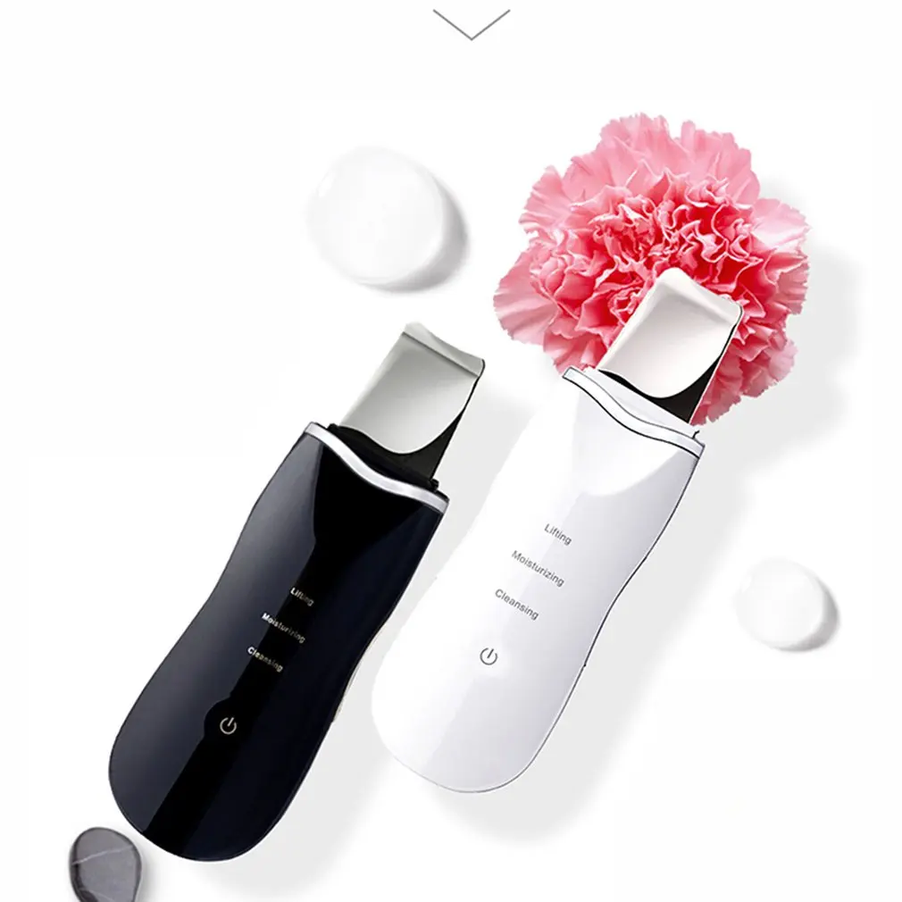 Ultrasonic Face Skin Scrubber USB Rechargeable Facial Cleaner Vibration Blackhead Removal Exfoliating Pore Cleaner Skin Scrubber 5
