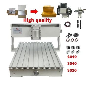 

6040 CNC router machine Frame kit 3020 CNC 3040 milling machine Wood Milling Router Part with rotary axis with Stepper Motor